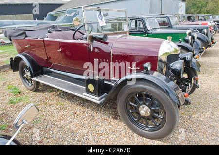 de Havilland Aircraft Heritage Museum Morris Autos Tag, 1926 4 Dr. Morris Oxford sechs Bullnose 1,8 l Tropfen Kopf Stockfoto