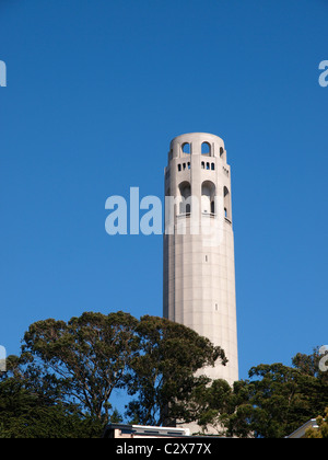 Coit Tower Fernschreiber-Hügel San Francisco Kalifornien, USA Stockfoto