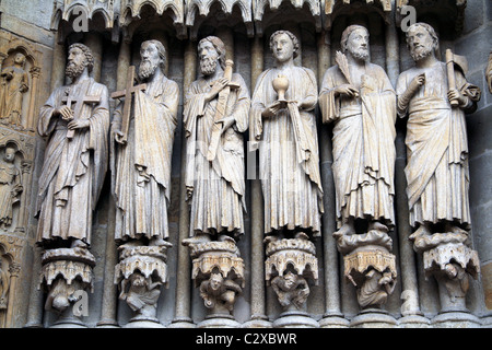 Detail, Notre Dame, Amiens, Picardie, Frankreich Stockfoto