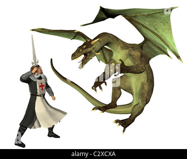 Saint George und der Drache Stockfoto