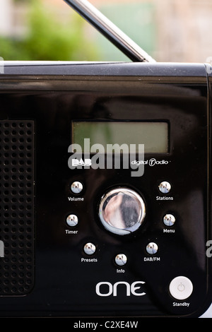 Nahaufnahme von einem Digitalradio Stockfoto