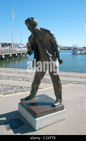 Oakland, Kalifornien Jack London Square, Statue von Jack London, US-amerikanischer Schriftsteller 1876-1916 Stockfoto