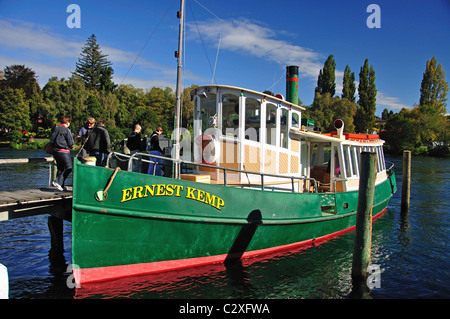 "Ernest Kemp" historische Dampfschiff, Boat Harbour Marina, Lake Taupo, Taupo, Region Waikato, Nordinsel, Neuseeland Stockfoto