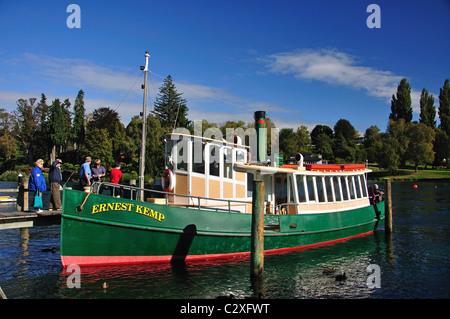 "Ernest Kemp" historische Dampfschiff, Boat Harbour Marina, Lake Taupo, Taupo, Region Waikato, Nordinsel, Neuseeland Stockfoto