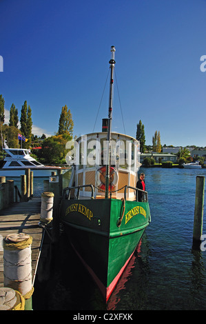 "Ernest Kemp" historische Dampfschiff, Boat Harbour Marina, Lake Taupo, Taupo, Region Waikato, Nordinsel, Neuseeland Stockfoto