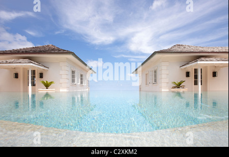 Sunrise Villa Mustique Swimmingpool Stockfoto