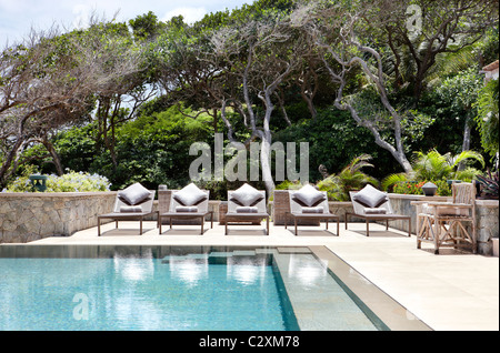 Sunrise Villa Mustique Swimmingpool Stockfoto