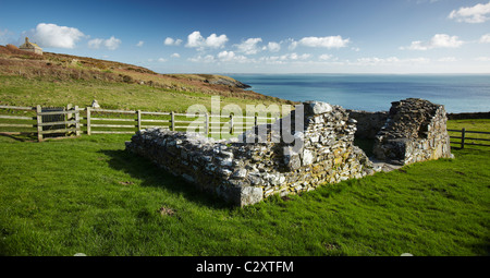 Nons St Chapel Ruinen in der Nähe von St Davids, Pembrokeshire, Wales, UK Stockfoto