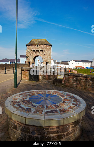 Monnow Brücke, Monmouth, Wales, UK Stockfoto