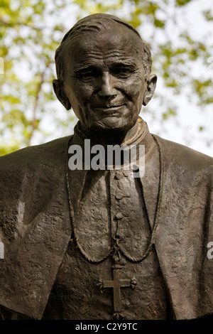 Statue von Papst Johannes Paul II (1920-2005). Stockfoto