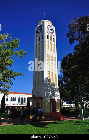 Art déco-Clock Tower, Hastings City Square, Hastings, Hawke's Bay, North Island, Neuseeland Stockfoto