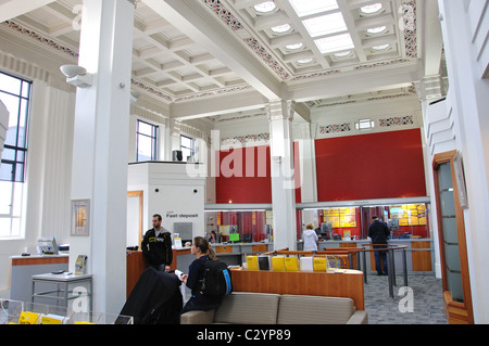 Abisolierten klassischen Interieur des ASB Bank Building, Emerson Street, Napier, Hawkes Bay, North Island, Neuseeland Stockfoto