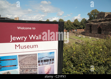 Die Jewry Wand römischen bleibt in Leicester, Leicestershire, UK. Stockfoto