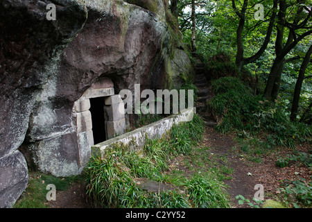 Rowtor Felsen, Birchover, Derbyshire. Stockfoto