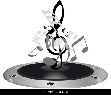 Vektor musikalische Notizen Personal Hintergrund Design einsetzbar Stockfoto