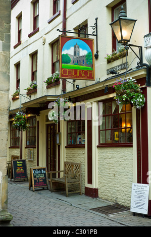 Die Kirche Inn, Tudor Architektur in Ludlow, Shropshire, UK Stockfoto