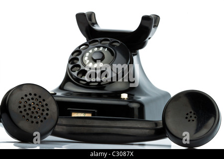 Antike, alte Retro-Telefon. Festnetz Telefon Stockfoto