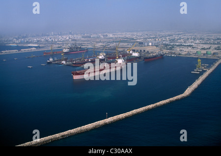 Dubai-Vereinigte Arabische Emirate-Luftbild von Trockendock Stockfoto