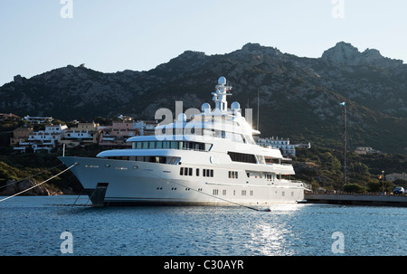 Super Yacht Saint Nicolas Werftzeit in Porto Cervo, Sardinien. Stockfoto