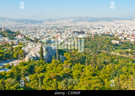 Athen ist die Hauptstadt und größte Stadt Griechenlands. Athen dominiert die Attikas und es ist eines der weltweit ältesten cit Stockfoto