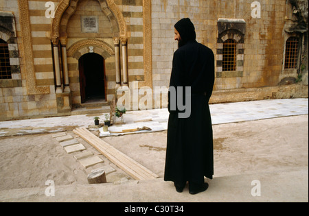 Libanon-St Antoine Mar Kozhaya Kloster & maronitische Mönch Stockfoto