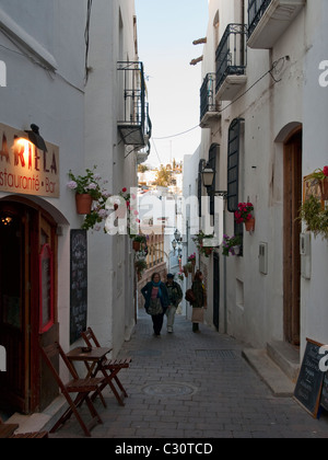 Typische Straße von Mojácar (Almería) Stockfoto
