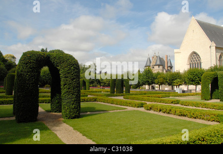 Die Burg Château d ' Angers in der UNESCO-World Heritage Area der französischen Loire-Tal wurde von der gute König René berühmt. Stockfoto