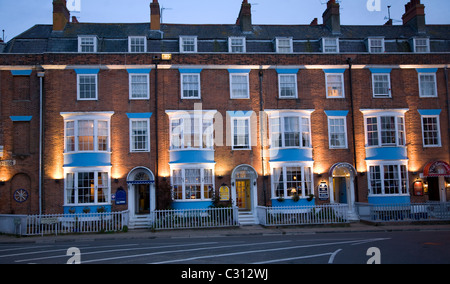 Zeile Pensionen Hotels Esplanade Weymouth Dorset-England Stockfoto