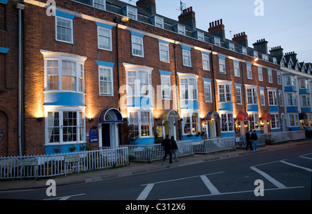 Zeile Pensionen Hotels Esplanade Weymouth Dorset-England Stockfoto