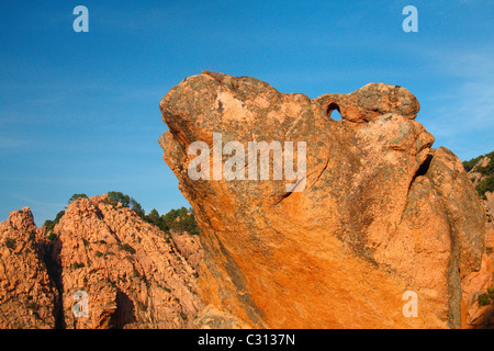 Les Calanques, Corsica. Stockfoto