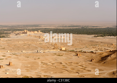 Palmyra. Syrien. Panoramablick von der zeitlosen antiken Palmyra. Stockfoto