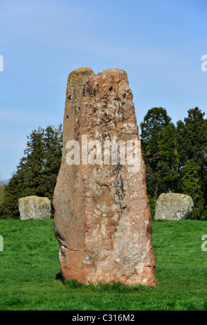 Lange Meg und ihre Töchter. Wenig Salkeld, Cumbria, England, Vereinigtes Königreich, Europa. Stockfoto