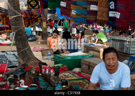 Goa ist berühmt für den Flohmarkt in Anjuna jeden Mittwoch Stockfoto