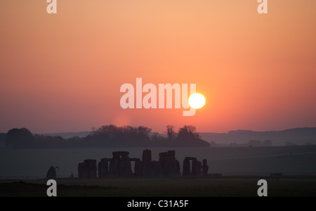 Stonehenge bei Sonnenaufgang Stockfoto