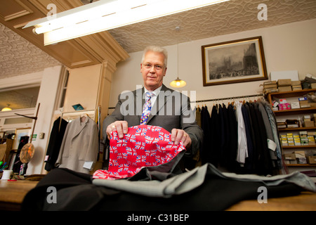 David Coulthard Schneidermeister und Inhaber von Tom Brown Schneider in Eton Stockfoto