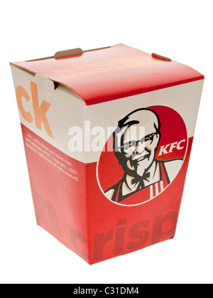 Schachtel mit KFC Popcorn Chicken Stockfoto