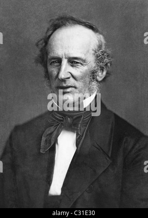 Vintage-Portraitfoto des amerikanischen Unternehmers Cornelius Vanderbilt (1794 - 1877). Stockfoto