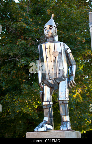 Die Statue der Blechmann aus der Zauberer von Oz im Oz-Park in Chicago, IL, USA. Stockfoto