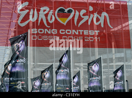 Die Arena in Düsseldorf, Heimat des Eurovision Song Contest 2011. Stockfoto