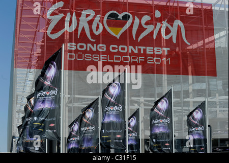 Die Arena in Düsseldorf, Heimat des Eurovision Song Contest 2011. Stockfoto