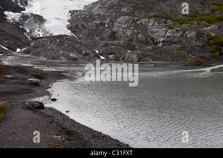 THOMPSON-PASS, ALASKA, USA - Worthington Gletscher. Stockfoto