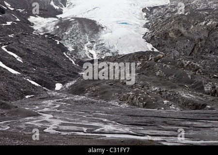 THOMPSON-PASS, ALASKA, USA - Worthington Gletscher. Stockfoto