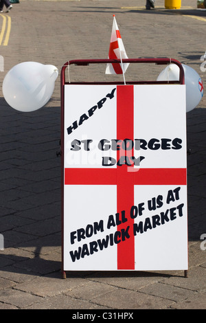 Die Flagge von St. George am St. Georges Day England Stockfoto