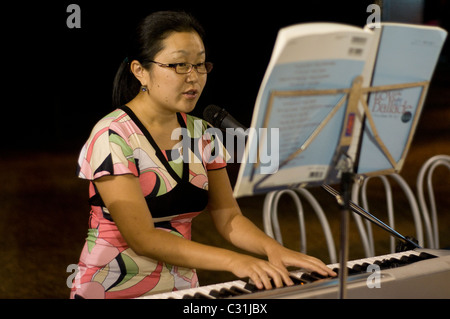 Asiatische pianist Stockfoto