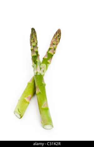 Grüner Spargel Nahaufnahme Schuss Stockfoto