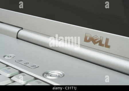 Nahaufnahme von einem Dell-Computer-laptop Stockfoto