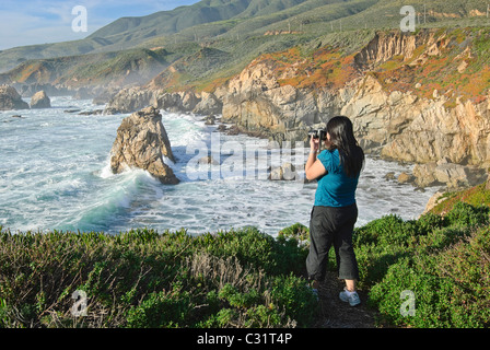 Blick auf die Wellen von Soberanes Point im Garrapata State Park. Stockfoto