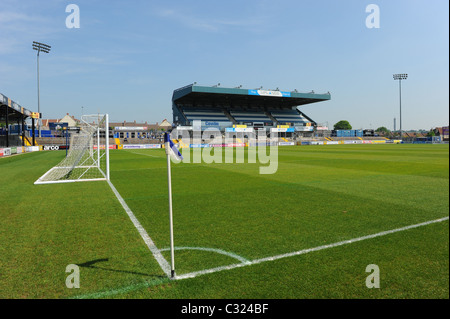 Blick ins Innere der Memorial Stadium, Bristol. Haus Bristol Rugby Club und Bristol Rovers Football Club Stockfoto