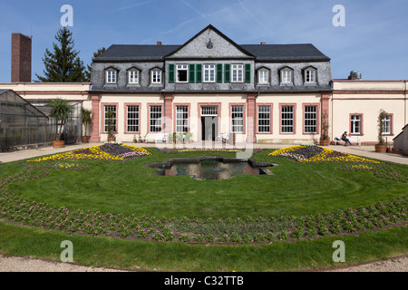 Der Schlossgarten in Bad Homburg, einem berühmten Kurort beliebt bei Touristen in der Nähe von Frankfurt am Main, Deutschland. Stockfoto