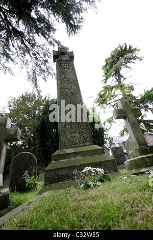 Ruskinss Grab in Coniston, Cumbria Stockfoto